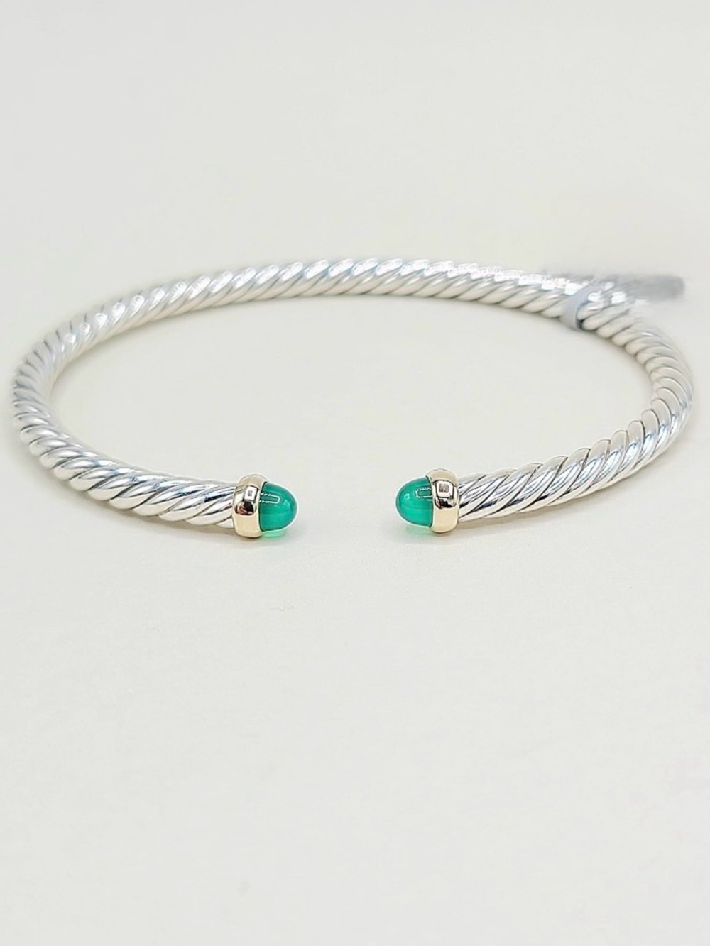 David Yurman CABLEFLEX Bracelet With Green Onyx And Gold